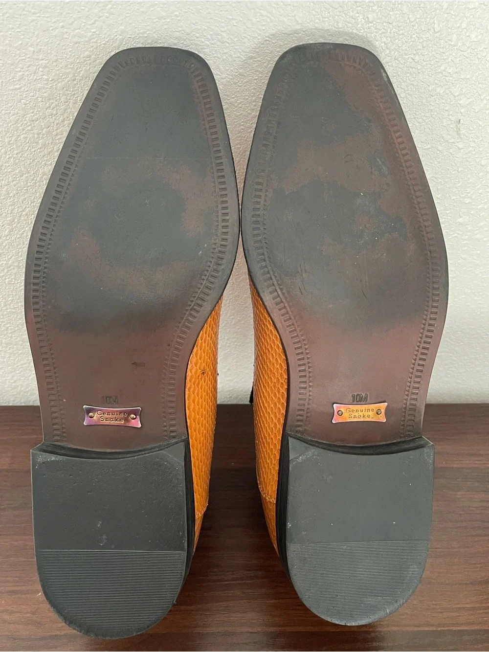 Genuine Snake Skin Giorgio Brutini Slip On Dress Shoes Loafers Men’s 10M